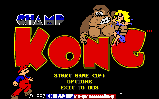 Title screen of CHAMP Kong