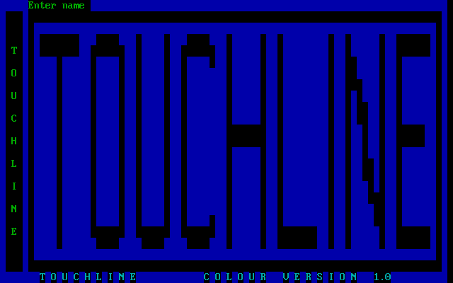 Title screen of Touchline