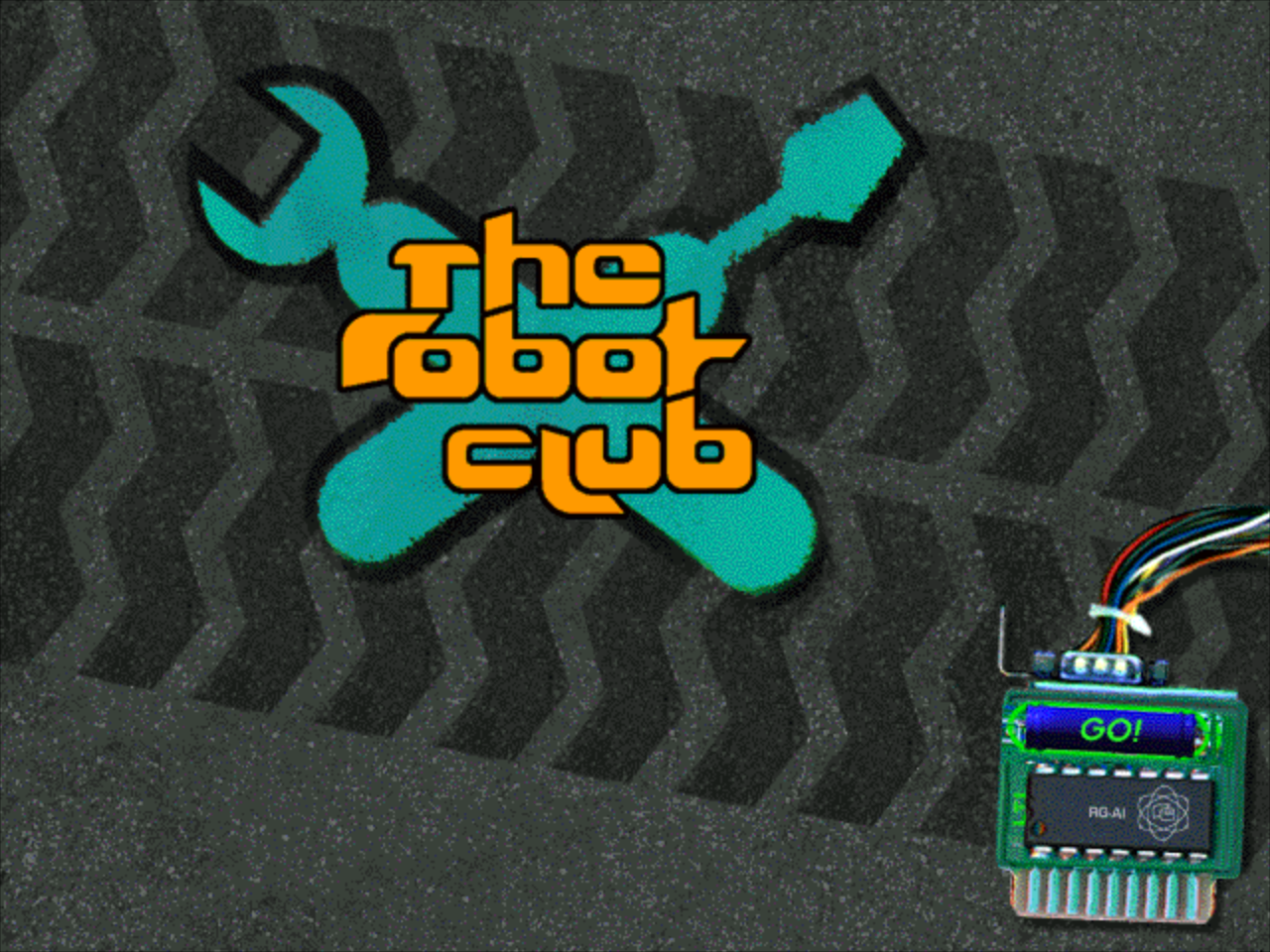 Title screen of The Robot Club
