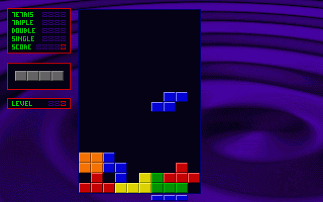 Gameplay of Novalight Tetris