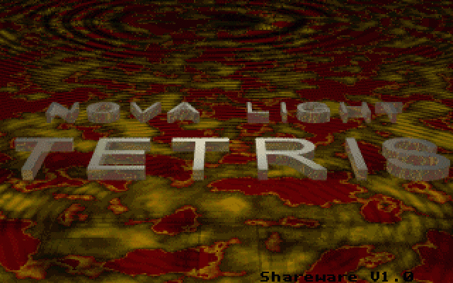 Title screen of Novalight Tetris