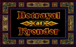Title screen of Betrayal at Krondor