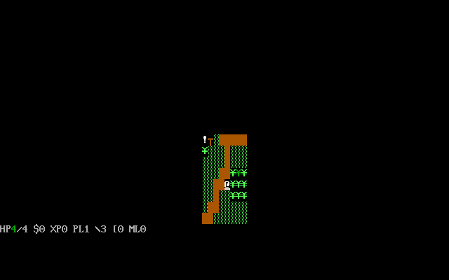 Title screen of SRogue