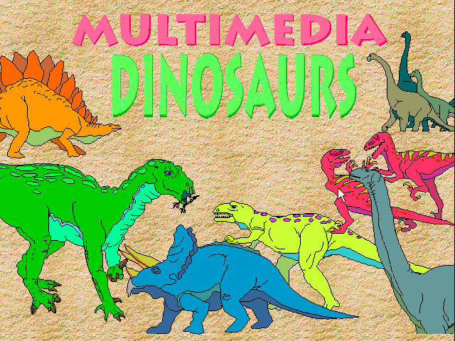 Title screen of Multimedia Dinosaurs