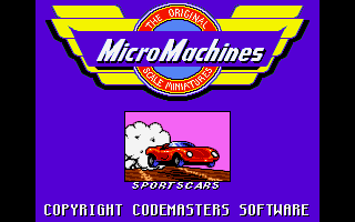 Title screen of Micro Machines