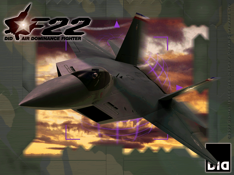 Title screen of F-22 Air Dominance Fighter