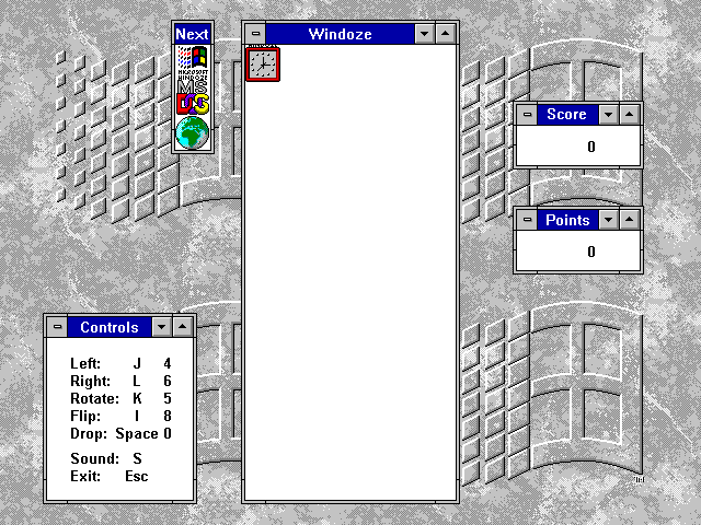 Title screen of Windoze