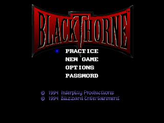 Title screen of Blackthorne