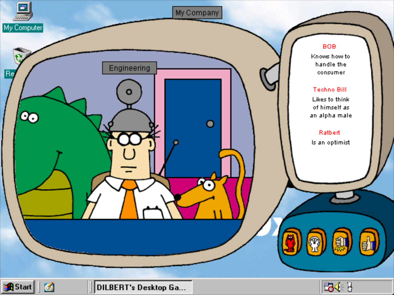 Gameplay of Dilbert's Desktop Games