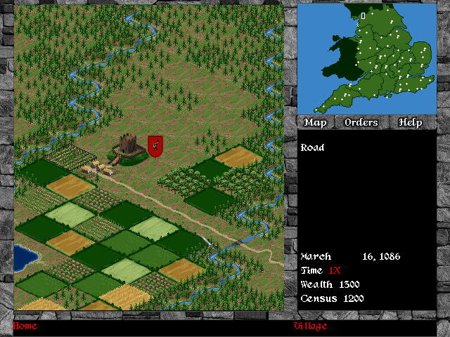 Gameplay of Conqueror: A.D. 1086