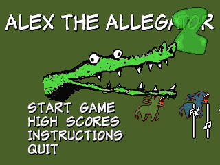 Title screen of Alex the Allegator 2