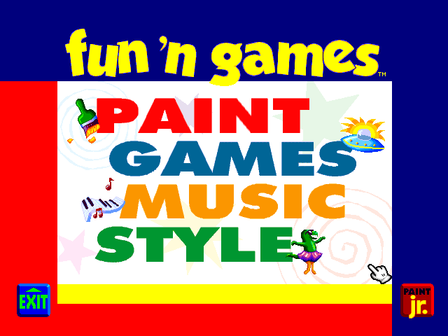 Title screen of Fun 'N Games Deluxe