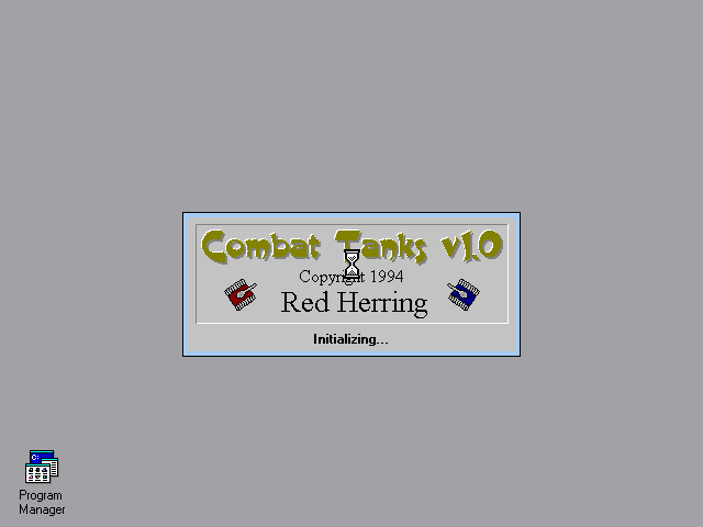 Title screen of Combat Tanks