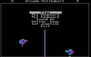 Title screen of Arcade Volleyball