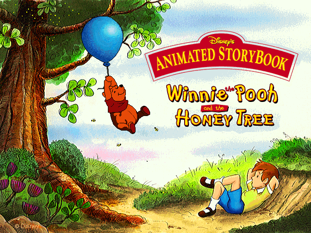 Title screen of Disney's Animated Storybook: Winnie the Pooh and the Honey Tree