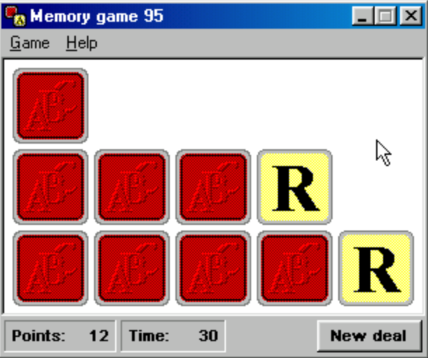 Gameplay of Memory Game 95