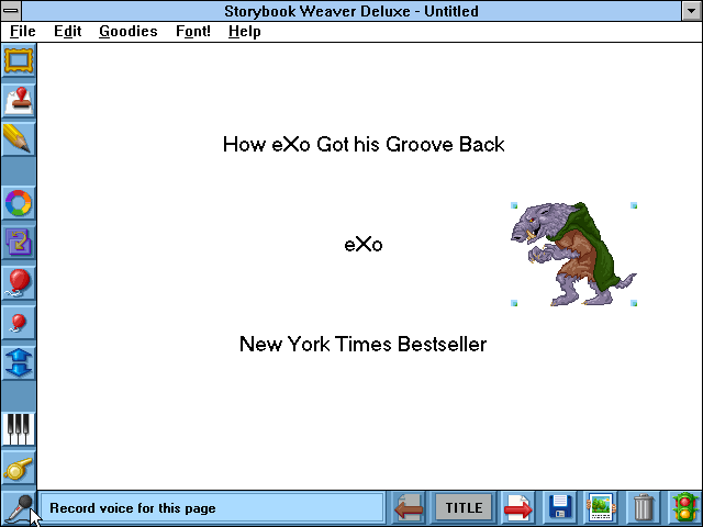 Gameplay of Storybook Weaver Deluxe