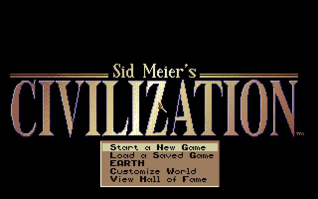 Title screen of Sid Meier's Civilization