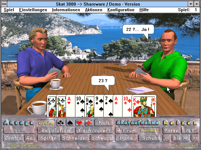 Gameplay of Skat 3000