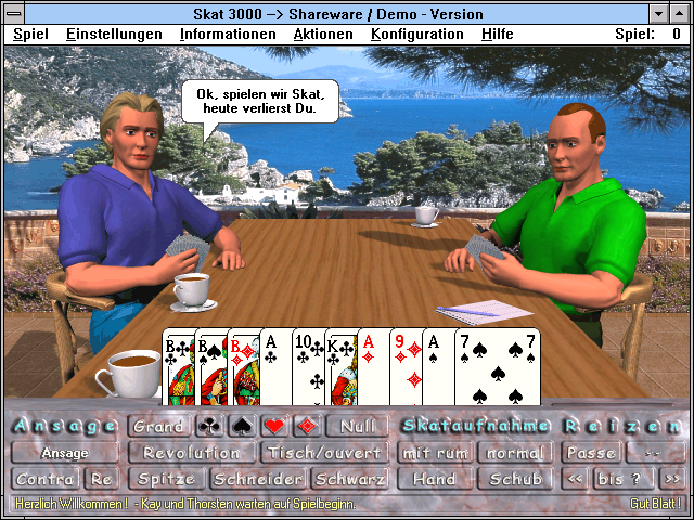 Title screen of Skat 3000
