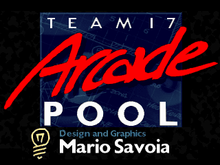 Title screen of Arcade Pool