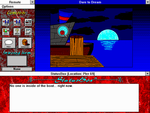 Gameplay of Dare to Dream Part One: In a Darkened Room