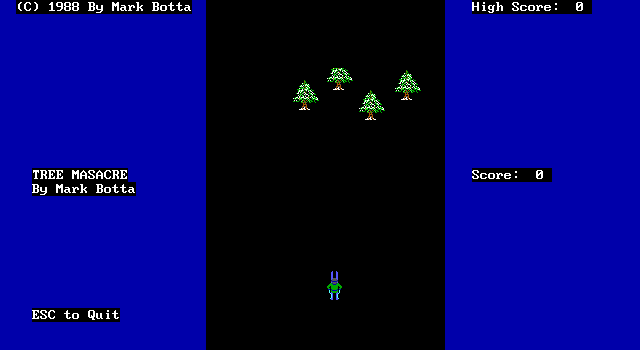 Title screen of Tree Masacre