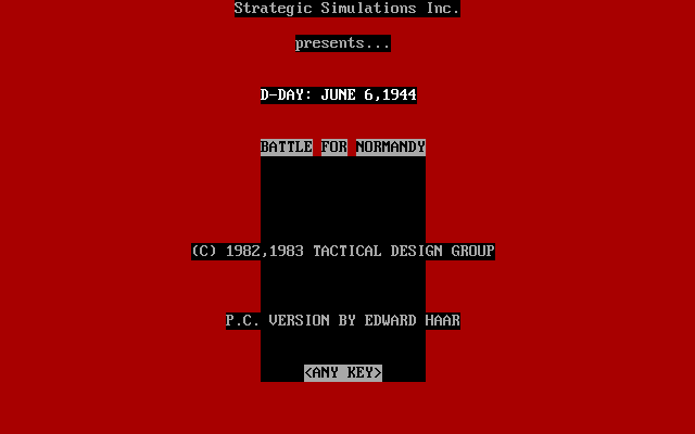 Title screen of Battle for Normandy