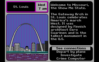 Gameplay of Where in the U.S.A. Is Carmen Sandiego?