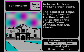 Gameplay of Where in the U.S.A. Is Carmen Sandiego?
