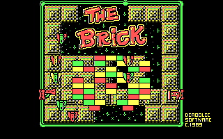 Title screen of The Brick