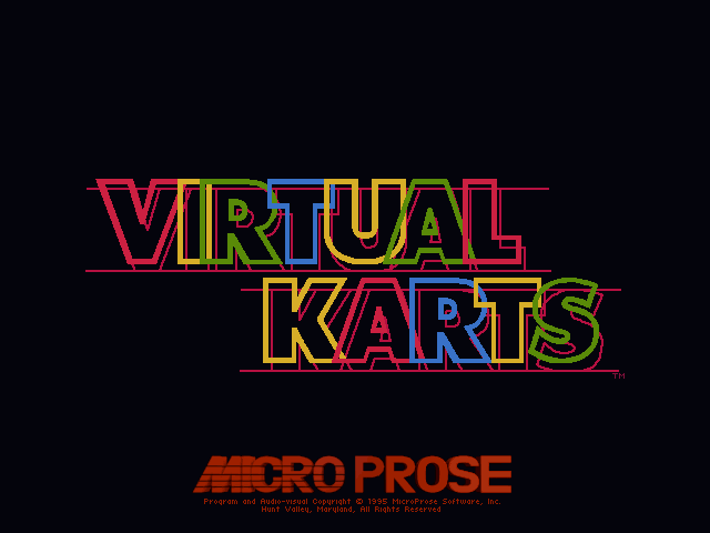 Title screen of Virtual Karts