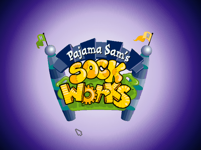 Title screen of Pajama Sam's SockWorks