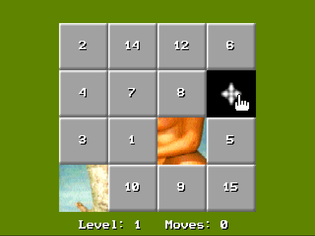 Gameplay of 15 Move Hole Puzzle