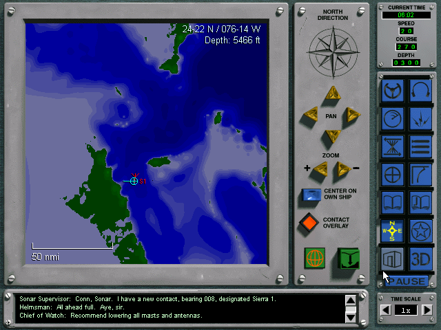 Gameplay of Jane's Combat Simulations: 688(I) Hunter/Killer