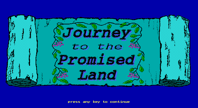 Title screen of Journey to the Promised Land