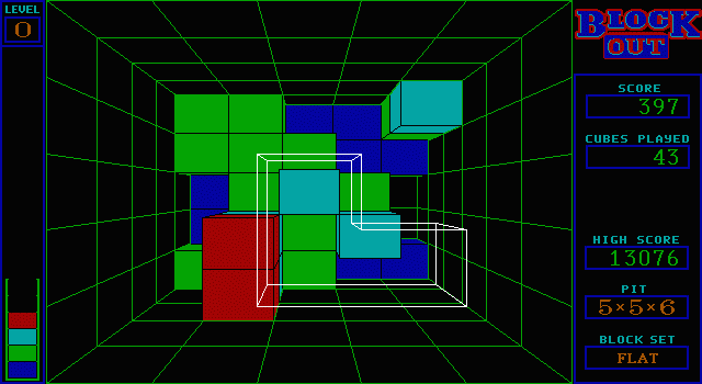 Gameplay of Blockout