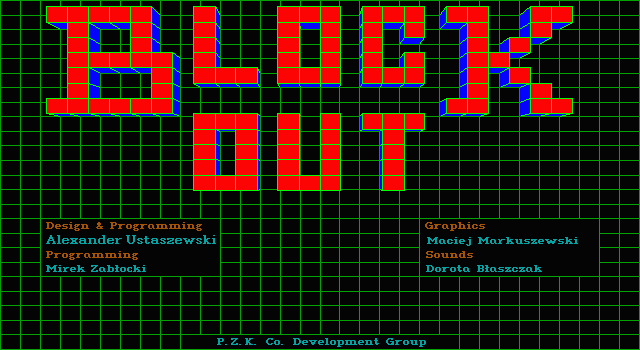 Title screen of Blockout