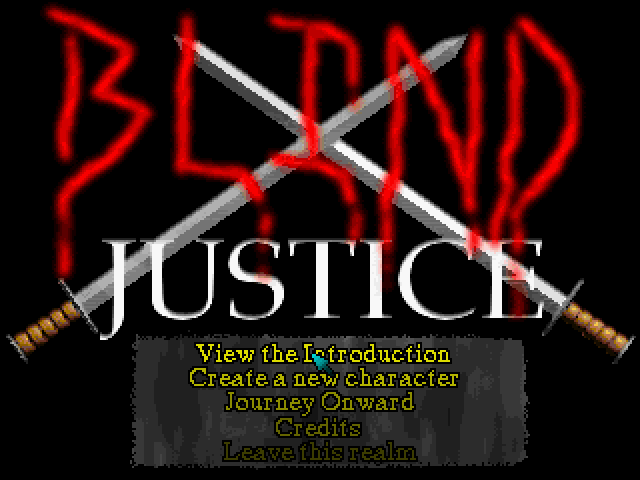 Title screen of Blind Justice