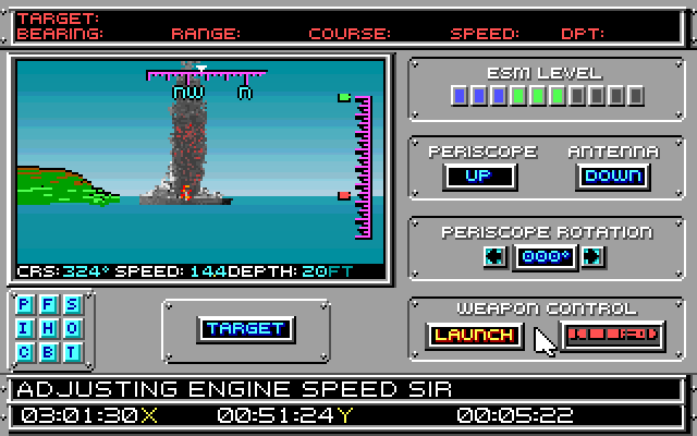 Gameplay of 688 Attack Sub