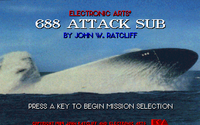 Title screen of 688 Attack Sub