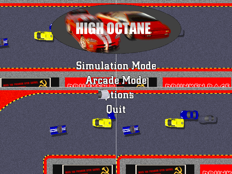 Title screen of High Octane