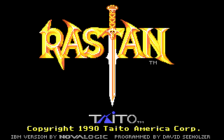 Title screen of Rastan