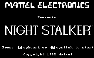 Title screen of Night Stalker