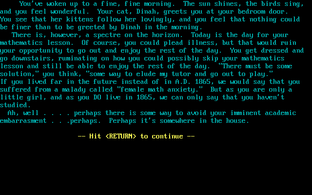 Gameplay of The Adventures of Alice who Went Through the Looking-Glass and Came Back Though Not Much Changed
