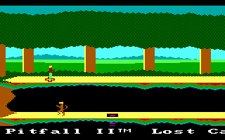 Title screen of Pitfall II: Lost Caverns