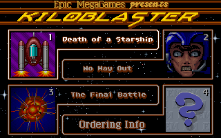 Title screen of Kiloblaster