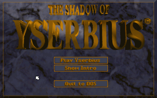 Title screen of The Shadow of Yserbius