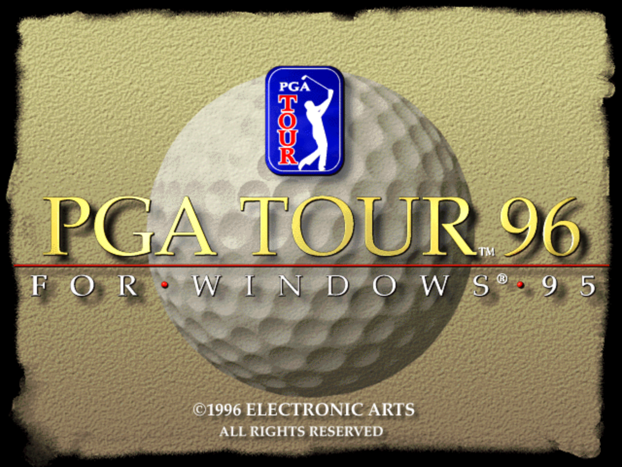 Title screen of PGA Tour 96