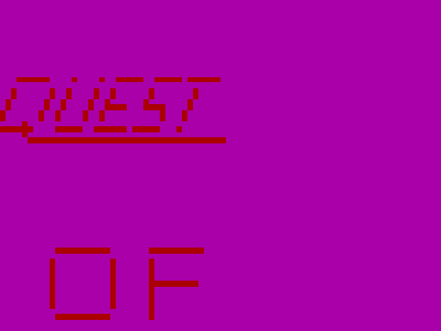 Title screen of Quest of Yog